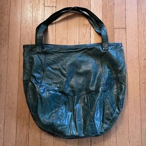 Áridza Bross Forest green Leather Hobo Bag